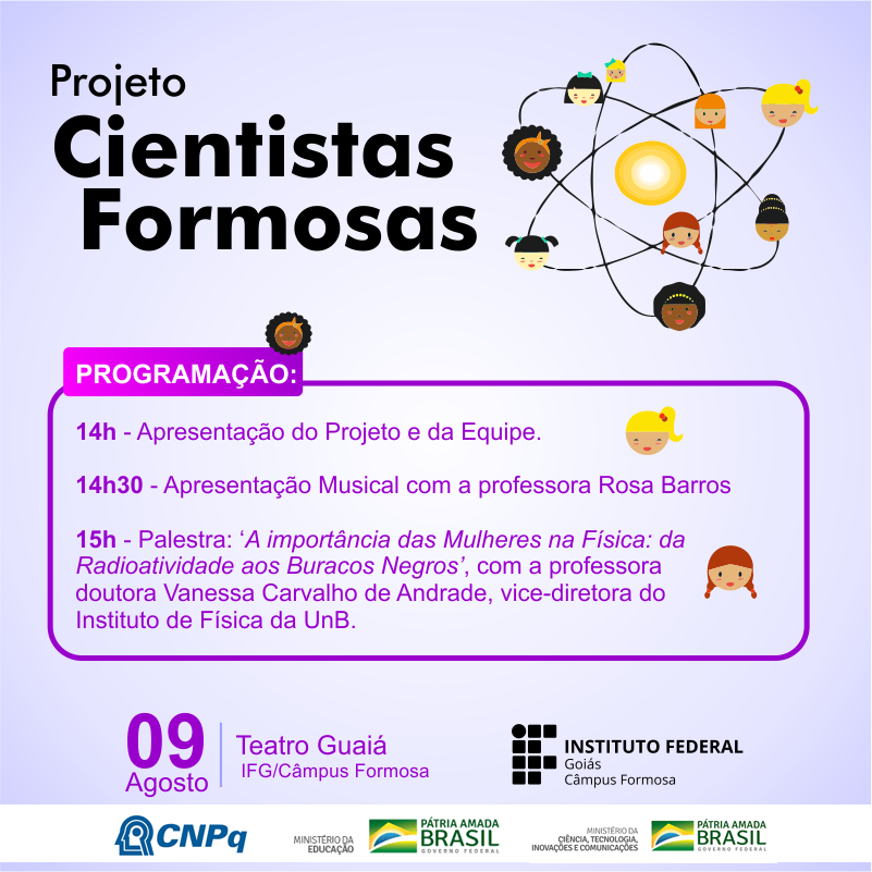 Programação desta sexta-feira, 9/8/2019