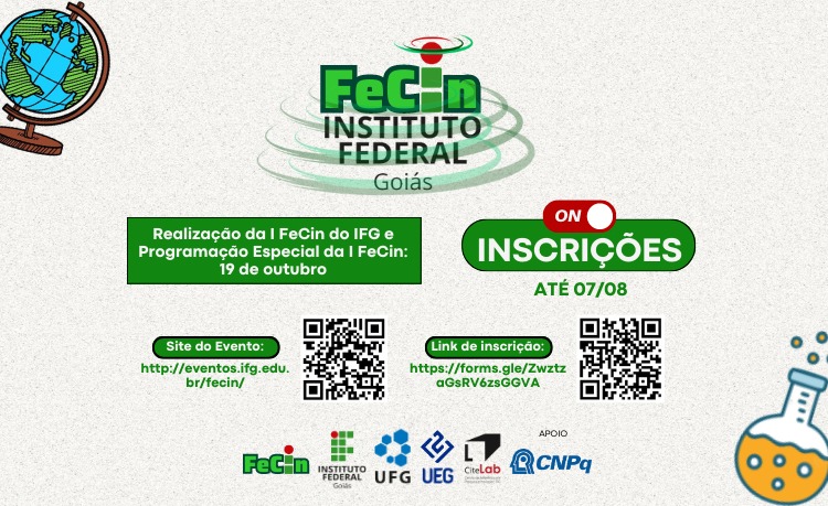 Feira Integrada de Ciências do IFG - inscrições para seleção de trabalhos